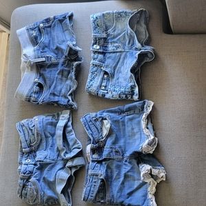 Girls size 10 4 pairs of Jean shorts